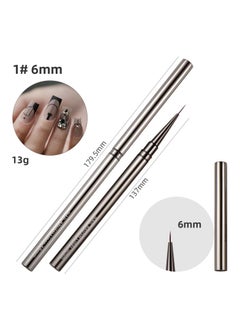 Generic Nail Art Brush Set Metal Handle UV Gel Painting Pen 6MM 