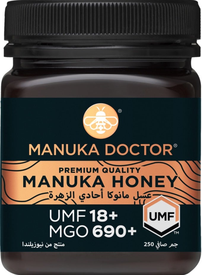 Manuka Doctor UMF 18+ MGO 690+ Manuka Honey 250GM - Image 1