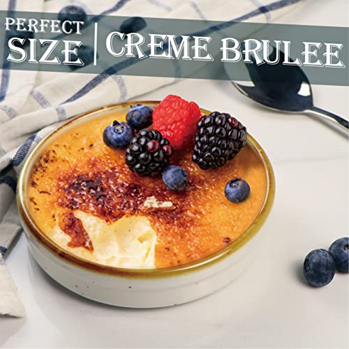 ONEMORE Ramekins 4 oz - Oven Safe Shallow Ramekins for Creme Brulee - Set of 6 - Image 2