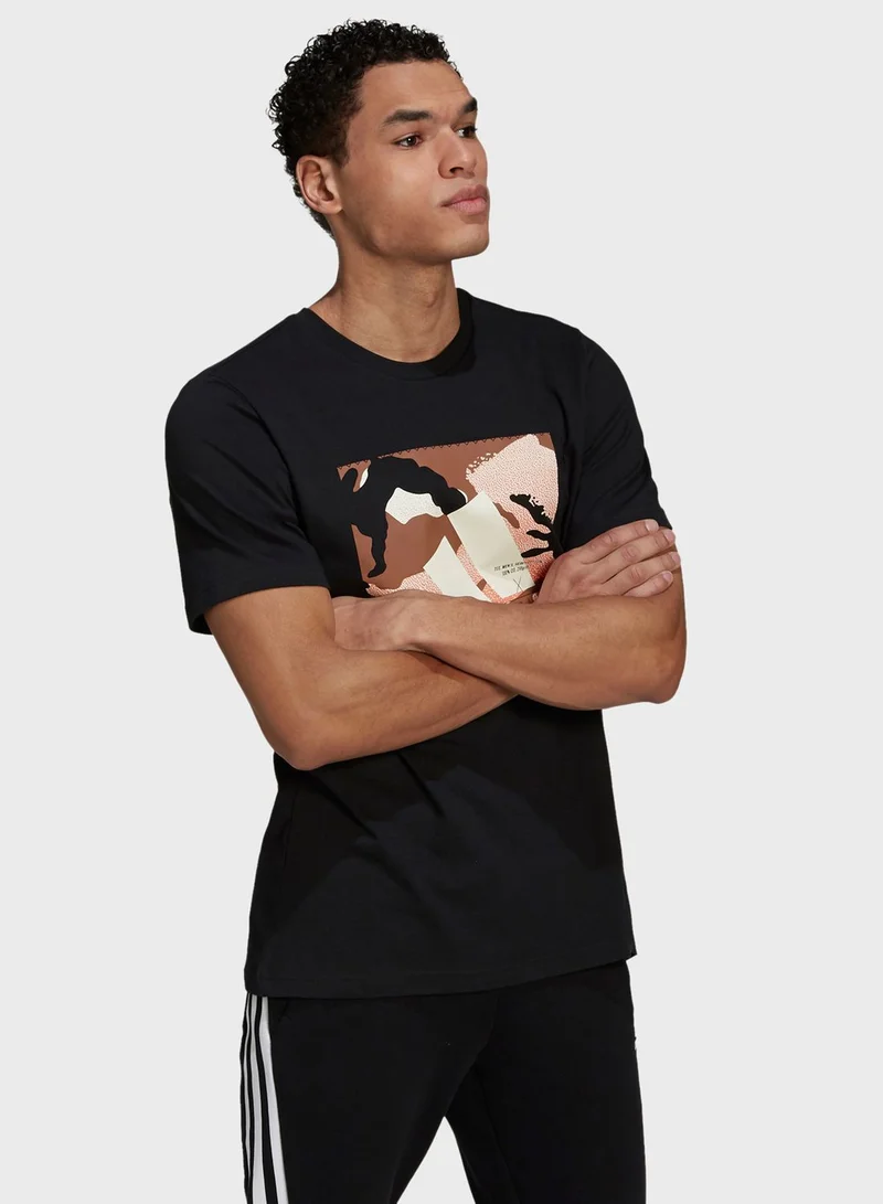 Adidas Badge Of Sports Camo T-Shirt
