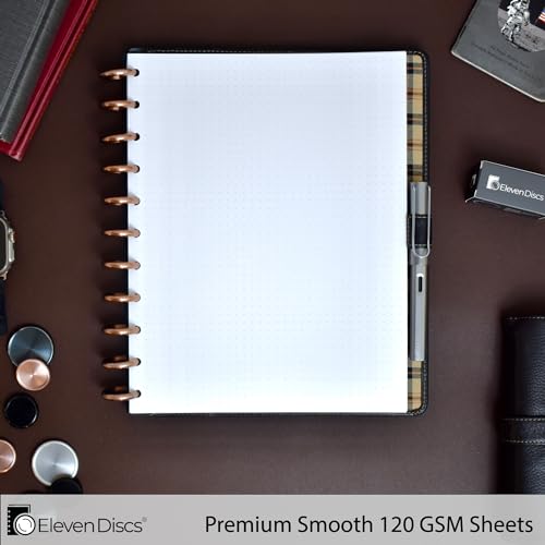 Eleven Discs Discbound Paper, Letter Size Pure Dot Grid Sheets - Premium 120gsm Heavyweight Notebook & Planner Refills - 11 Discs, 8.5 x 11 in - Punched for Circa, Arc, TUL (40 Sheets) - Image 2