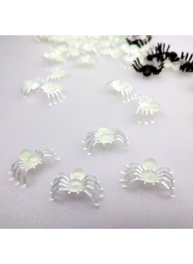 Bilipala Realistic Small Plastic Spider Toys Of Black And Glow In The Dark For Scary Prank Props Halloween Decor Supplies 100 Counts - Image 4