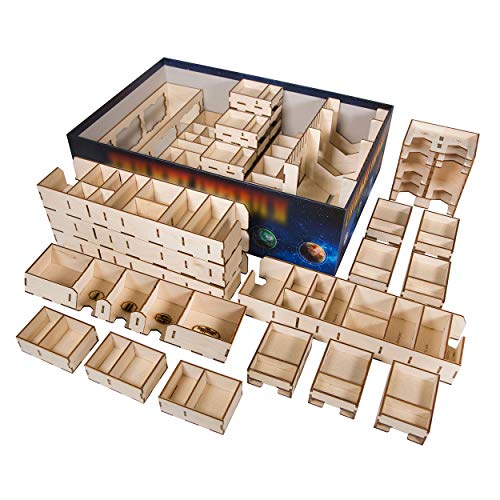 The Broken Token Imperious Twilight Box Game Organizer Compatible with Twilight Imperium - Wooden Game Organizing Box with Multiple Trays - Image 4