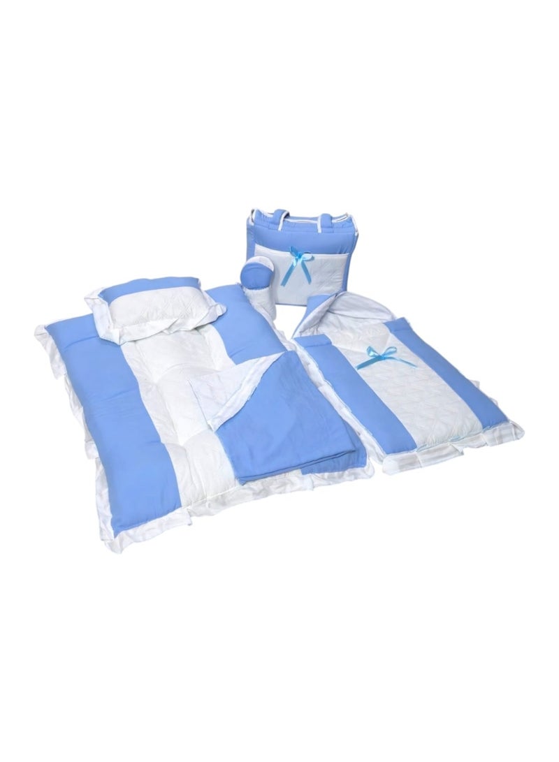 BABYCARA 6-Piece Set of Bed Sheet Baby House Diaper Bag Nursing Home  - Image 1