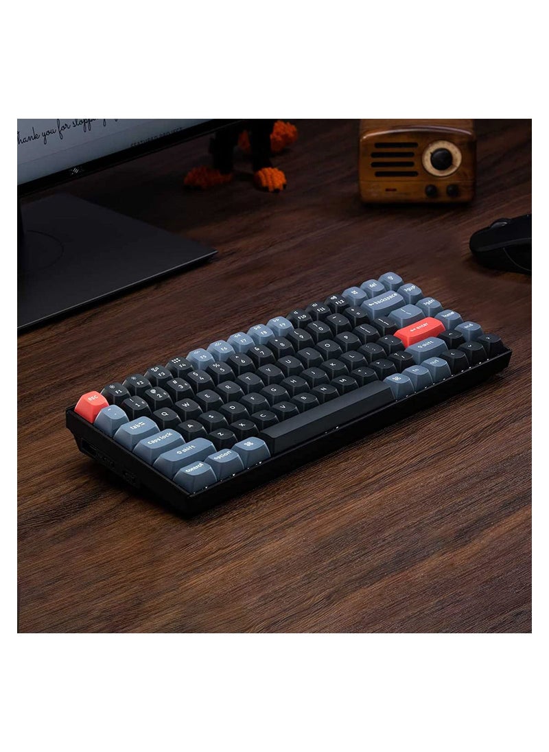 Keychron - K2 Pro QMK/VIA Wireless Mechanical Keyboard, Custom Programmable Macro Wired Keyboard with Hot-Swappable K Pro Brown Switch White LED Backlight PBT Keycaps for Mac Windows Linux - Image 1