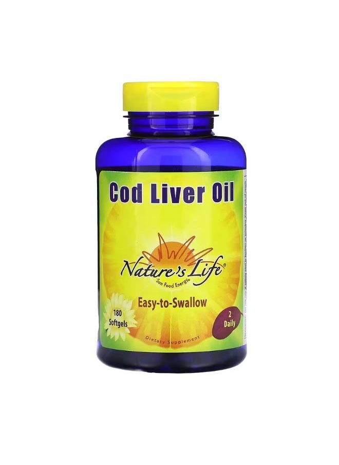 Nature's Life Cod Liver Oil 180 Softgels  - Image 1