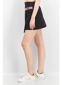 VERO MODA Women Textured Mini Skirt, Black Combo  - Image 4