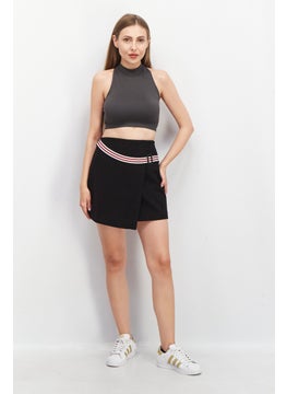 VERO MODA Women Textured Mini Skirt, Black Combo  - Image 2