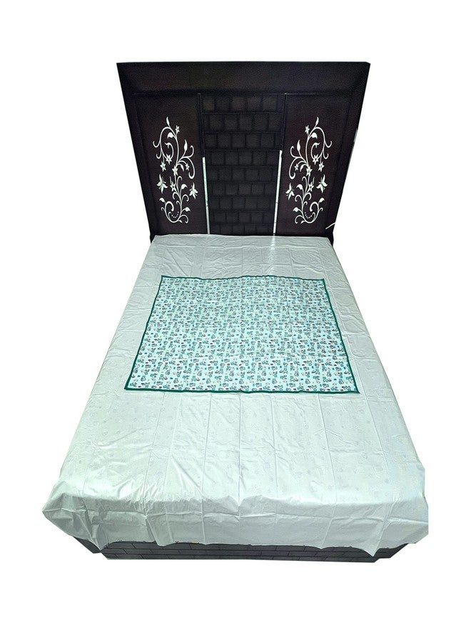 Ecosoft Baby Plastic Sheet/PVC Sheet for Kids/Rubber Sheet for Babies/Bed Wetting Protector (90 x 135 cm) (36 x 54 Inch) (Circus Brown & BB Green) - Image 2