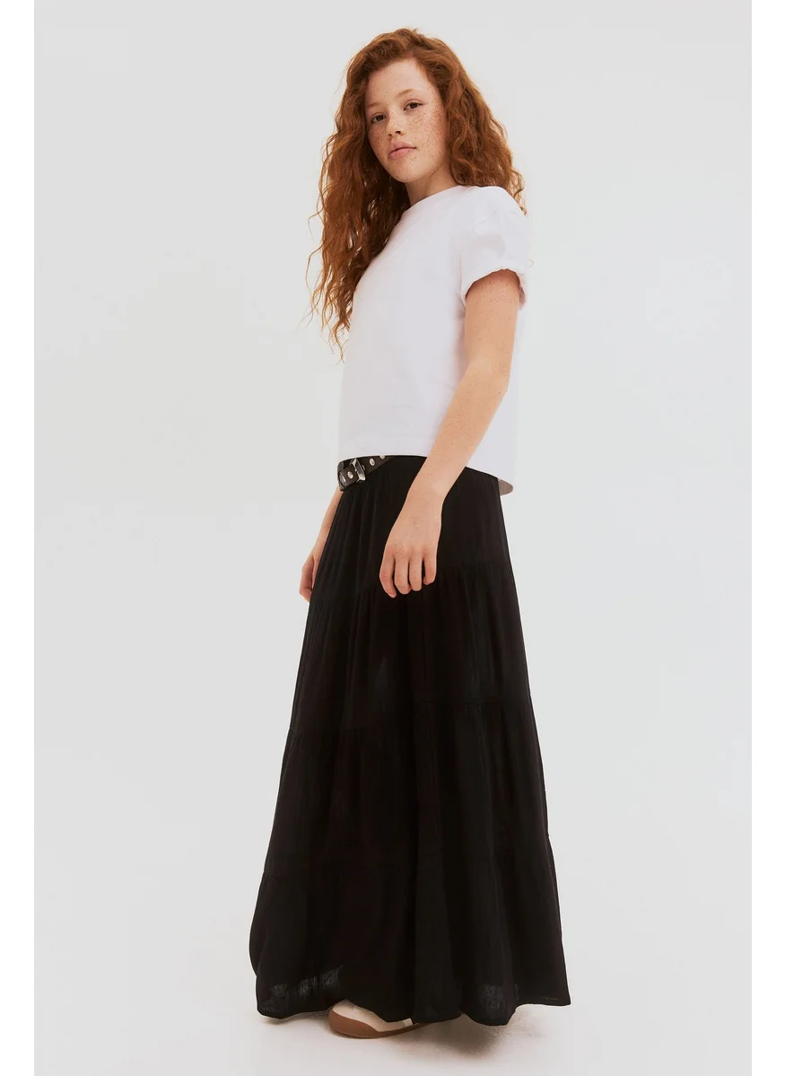 اتش اند ام Smocked Tiered Skirt