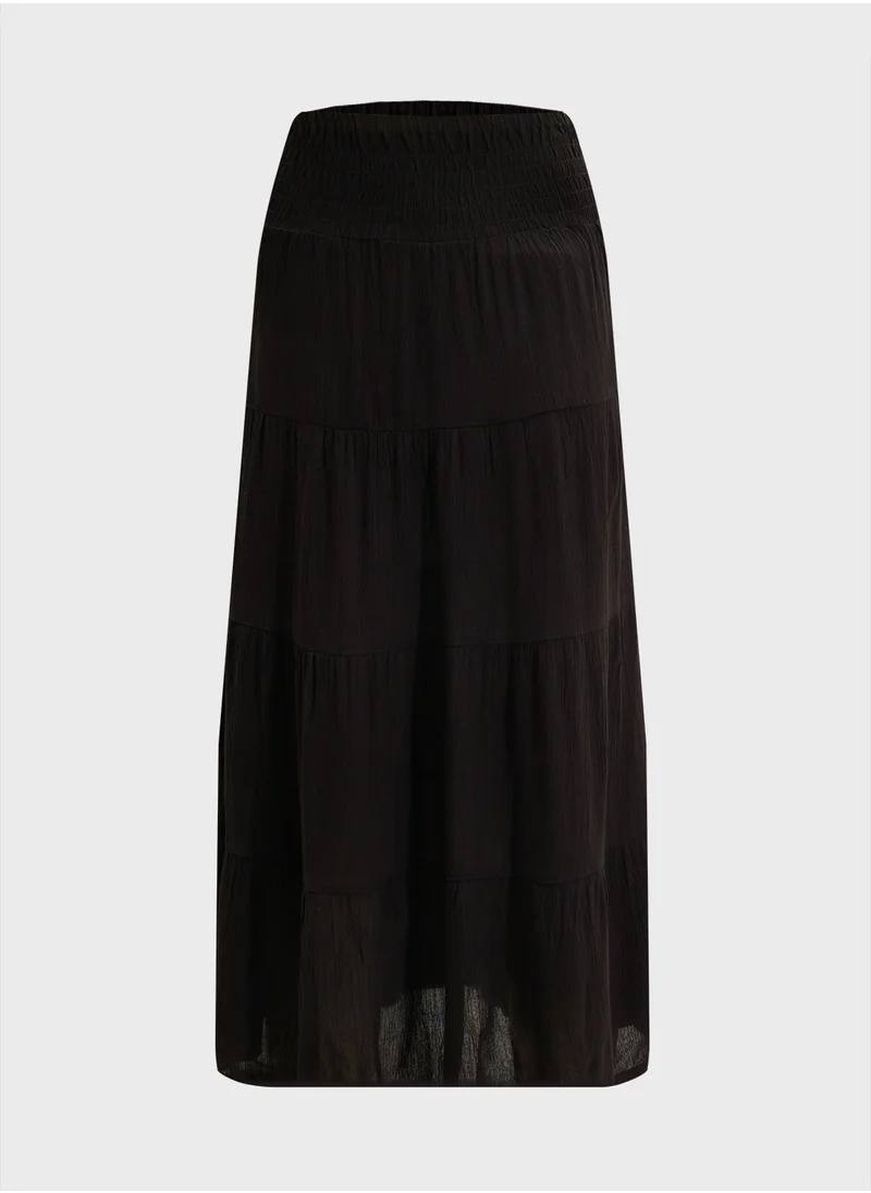 اتش اند ام Smocked Tiered Skirt