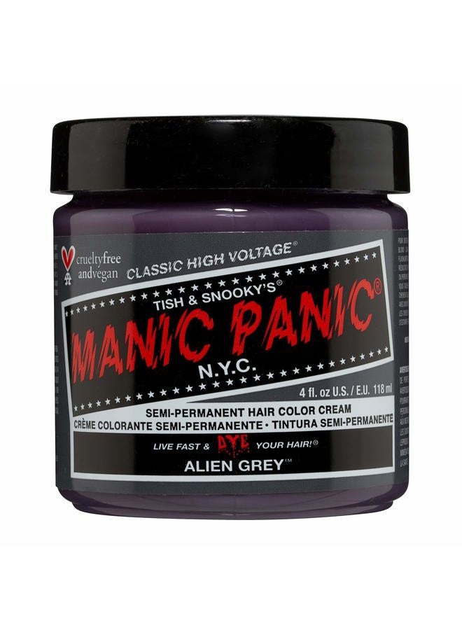 Manic Panic لون شعر دائم شبه كلاسيكي رمادي أجنبي - صبغة شعر رمادي متوسط بارد للنساء والرجال تدوم 4-6 أسابيع - نباتي، خالي من الأمونيا والقسوة - إنشاء ومزج درجات مخصصة (4 أونصات) - Image 1