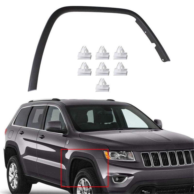 Front Passenger Side Right Paintable Factory Style Wheel Arch Trim Flares Replacement for 2011 2012 2013 2014 2015 2016 Replacement for 1MP38RXF1AE