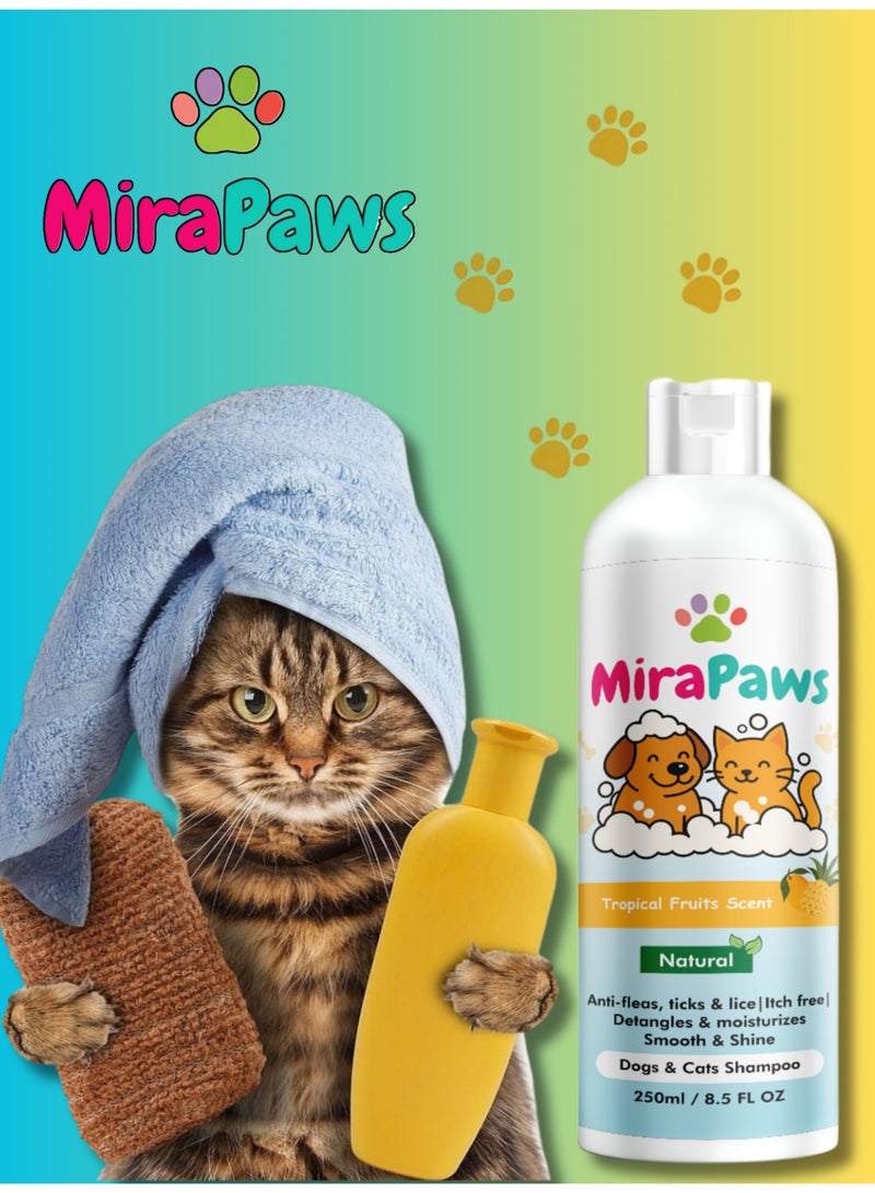 MiraPaws Pets Shampoo - Tropical Fruits Scent 250ml - Image 3