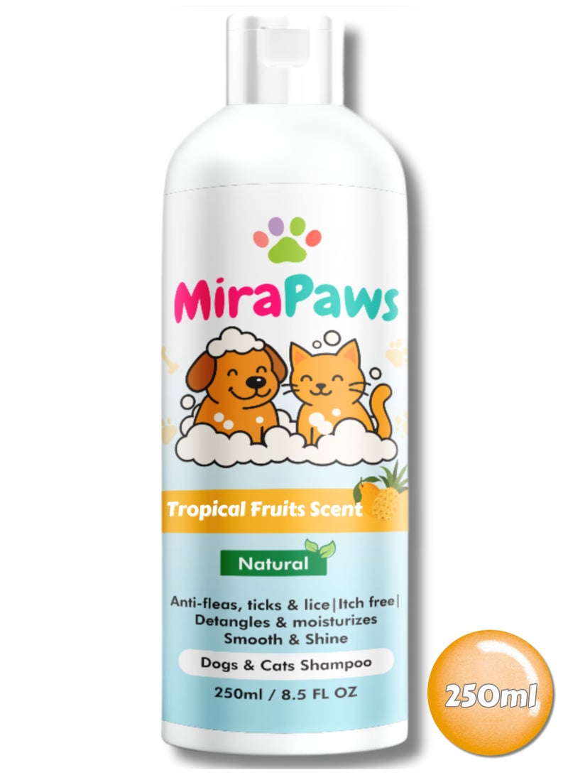 MiraPaws Pets Shampoo - Tropical Fruits Scent 250ml - Image 5