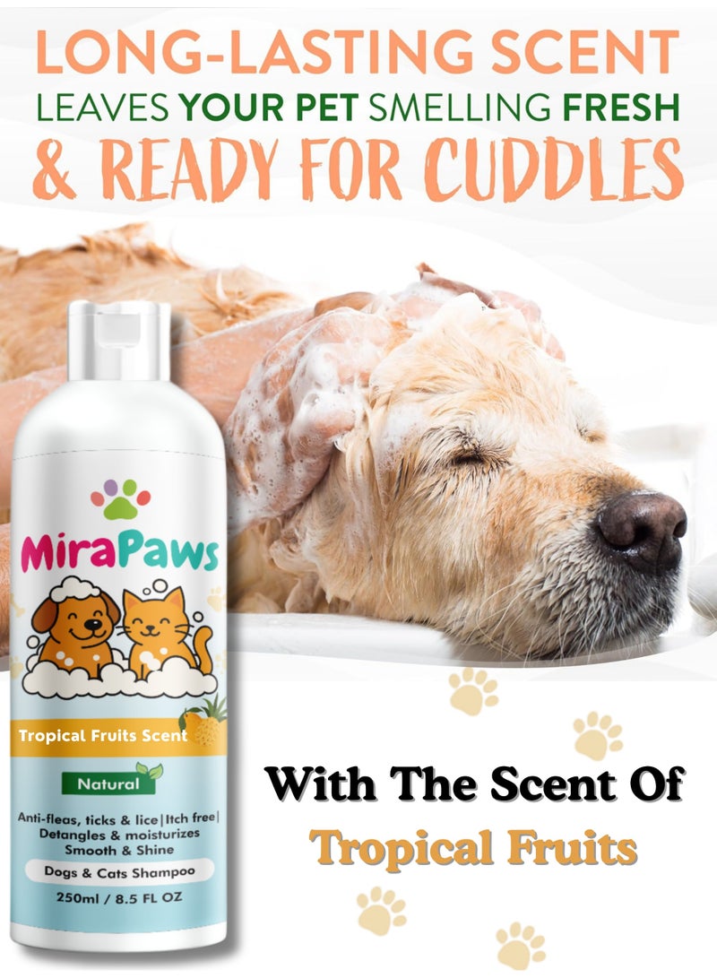 MiraPaws Pets Shampoo - Tropical Fruits Scent 250ml - Image 4