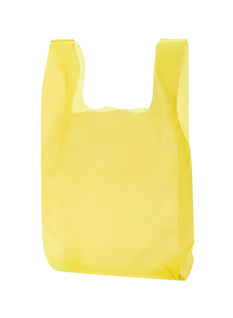Treprof Disposable Yellow Plastic Bag With Handle 27*45  100 Bags - Image 2