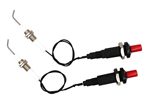 METER STAR Gas Grill/Range/Heater/Grill Igniters,Push Button Piezo Igniter with Threaded Universal Ceramic Electrode Ignition Spark Plug Wire Long 11.8” Electronic Device Set of 2 - Image 2