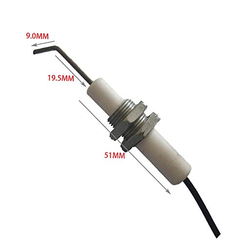 METER STAR Gas Grill/Range/Heater/Grill Igniters,Push Button Piezo Igniter with Threaded Universal Ceramic Electrode Ignition Spark Plug Wire Long 11.8” Electronic Device Set of 2 - Image 5
