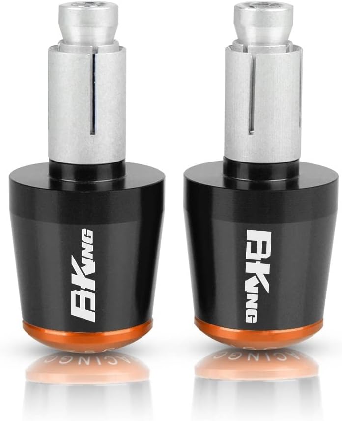 Orange CNC Aluminum Handlebar Grip End Plugs For Suzuki B King ABS 2008 2012 - Image 1
