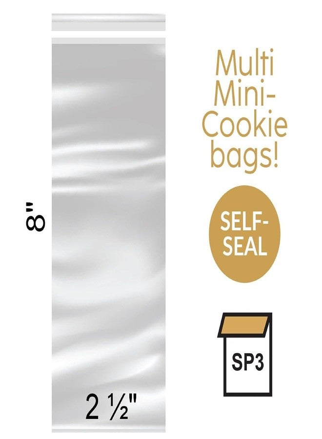 The Cookie Countess Inc The Cookie Countess Clear Bags for Mini Cookies 2 1/2 x 8" - pack of 100 - Image 2