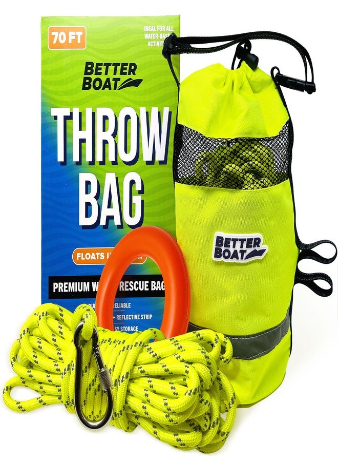 Better Boat Water Throw Bag for Rescue, 70 FT Rope, Water Rescue Equipment with Line Bag, Ideal for Kayak, Larger Boats, and Emergency Use - Image 1