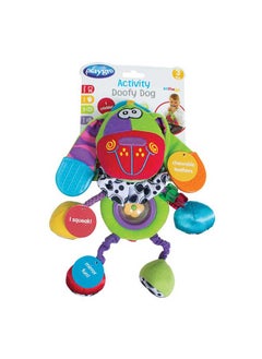 Zany Zoo Activity Doofy Dog - Multisensory Play and Teething Toy, C-clip for On-the-Go Fun, Mirrors and Textures, From Birth, Unisex, Colorful