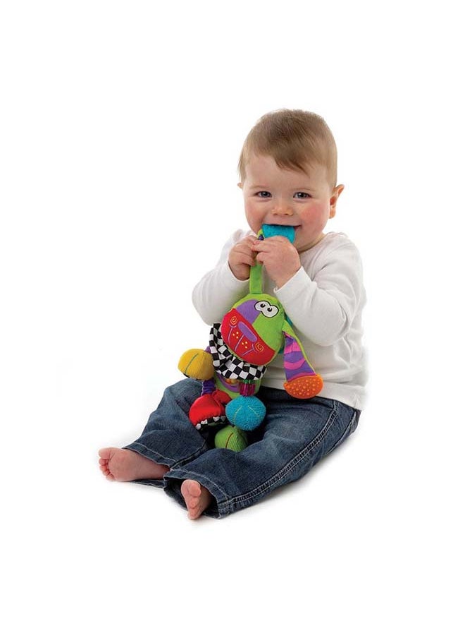 playgro - Zany Zoo Activity Doofy Dog - Multisensory Play and Teething Toy, C-clip for On-the-Go Fun, Mirrors and Textures, From Birth, Unisex, Colorful - Image 1