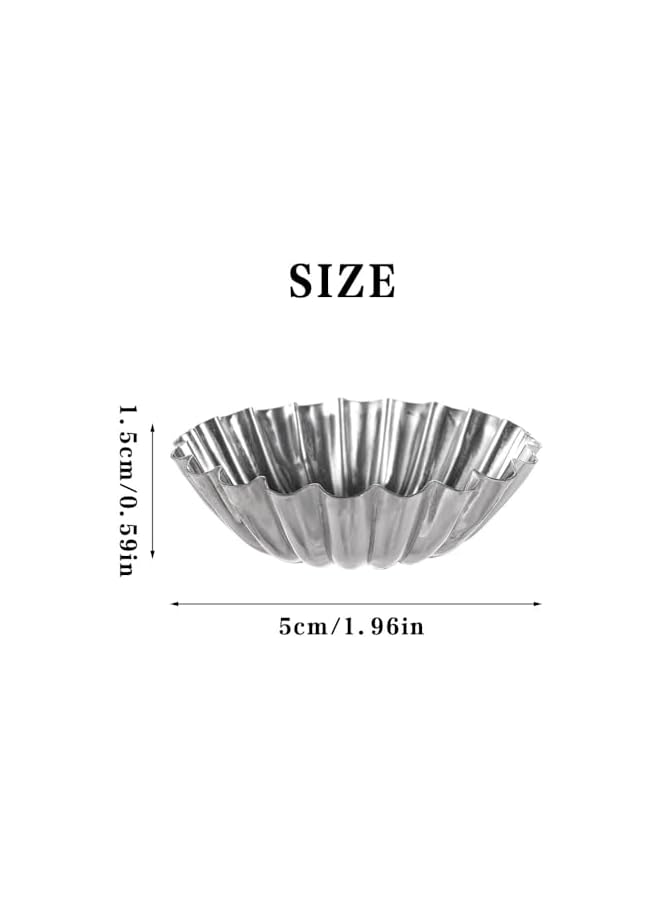 S-TOP 24 Pcs Aluminum Alloy Cake Pie Tins Mini Tart Pie Pan Cake Cup Jelly Mold Bakeware Cake Pans for Pie Tart Cake Baking Tool - Image 2
