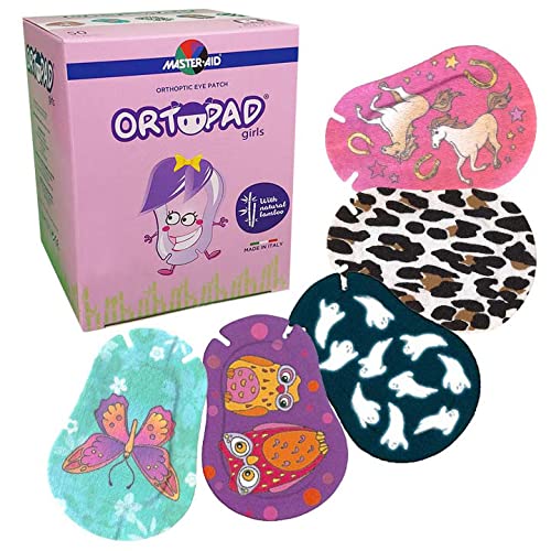 Ortopad Ortopad® Bamboo Girls Eye Patches, 50/Box (Medium Size, 2-4 yrs) Ghosts/Owls Pack  - Image 1