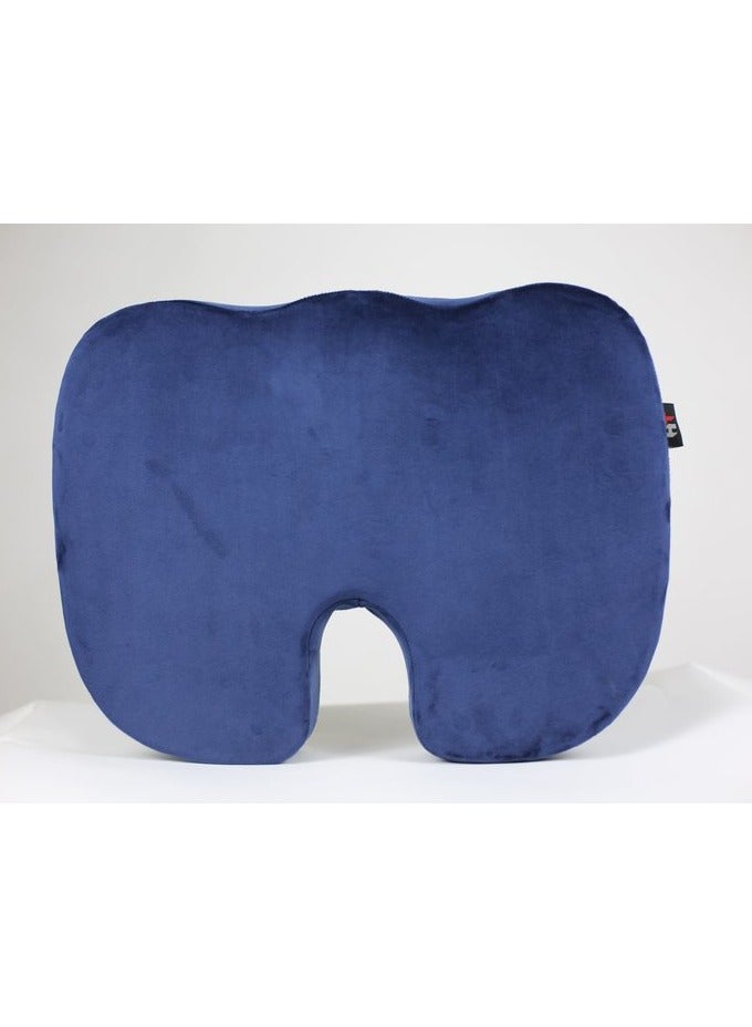 HT Medical seat cushion for fistula and coccyx pain with German memory foam filling for work chairs, office, car and home, navy blue, suitable for all chairs, memory foam - Image 3