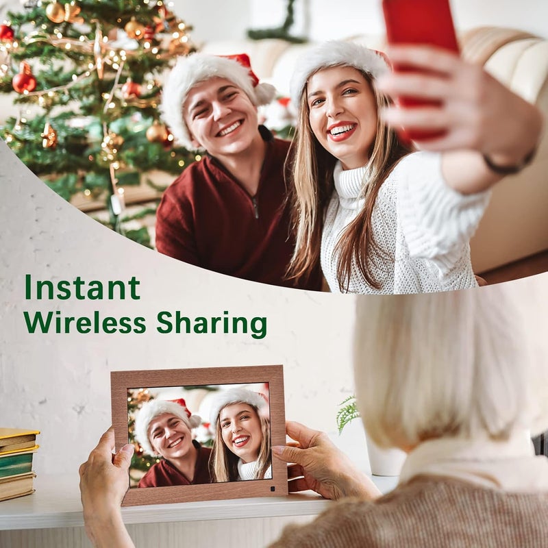 Eacam 10 Inch WiFi Digital Photo Frame Smart Digital Picture Frame Wall Mountable 1280 * 800 IPS Touchscreen 16GB Storage Auto Rotation Motion Sensor Share Photos via APP with Backside Stand - Image 2