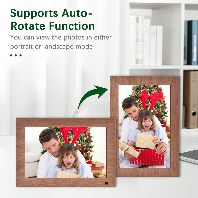 Eacam 10 Inch WiFi Digital Photo Frame Smart Digital Picture Frame Wall Mountable 1280 * 800 IPS Touchscreen 16GB Storage Auto Rotation Motion Sensor Share Photos via APP with Backside Stand - Image 4