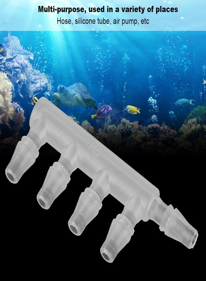 زيروديس مجموعة من 10 قطع من موصلات الخراطيم الخماسية الاتجاه من زيروديس، موصلات أنابيب مضخات الهواء الشفافة، ملحقات أحواض الأسماك عالية الحرارة لخرطوم مضخة الهواء المصنوعة من السيليكون - Image 2