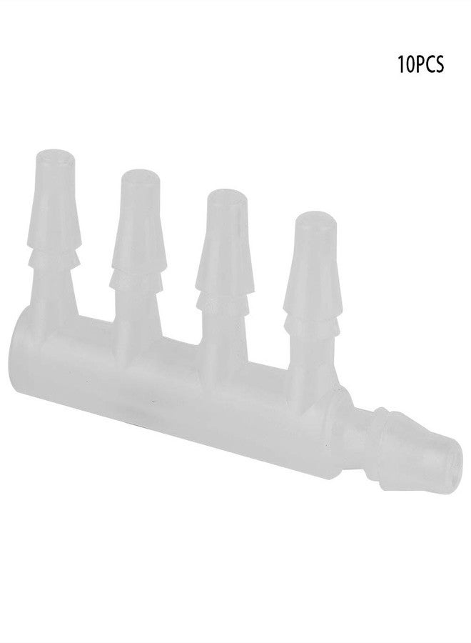 زيروديس مجموعة من 10 قطع من موصلات الخراطيم الخماسية الاتجاه من زيروديس، موصلات أنابيب مضخات الهواء الشفافة، ملحقات أحواض الأسماك عالية الحرارة لخرطوم مضخة الهواء المصنوعة من السيليكون - Image 4