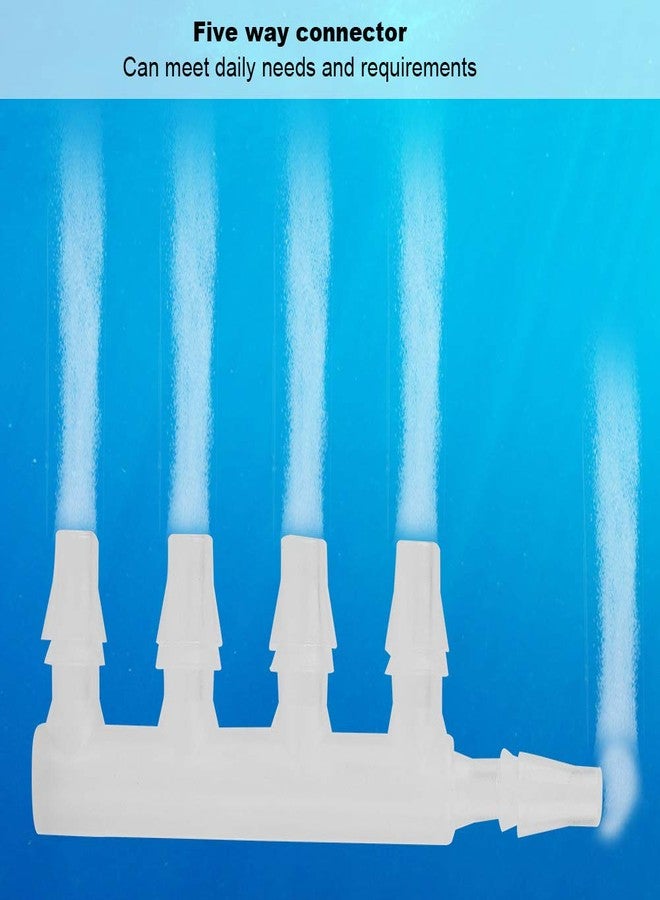 زيروديس مجموعة من 10 قطع من موصلات الخراطيم الخماسية الاتجاه من زيروديس، موصلات أنابيب مضخات الهواء الشفافة، ملحقات أحواض الأسماك عالية الحرارة لخرطوم مضخة الهواء المصنوعة من السيليكون - Image 5