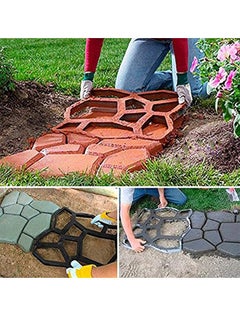 Walk Maker Reusable Concrete Path Maker Molds Stepping Stone Paver Lawn  Patio Yard Garden DIY Walkway Pavement Paving Moulds