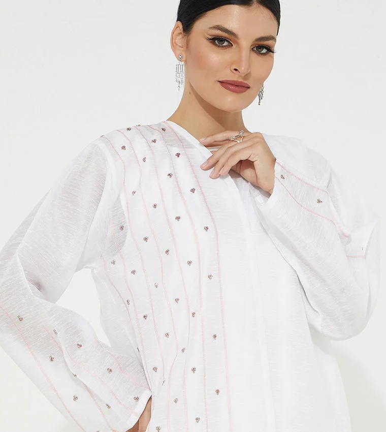 Moistreet  Round Neck Abaya for Women | Best Price UAE