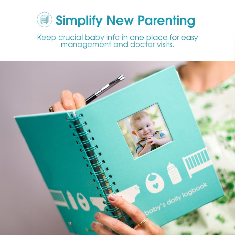 Pearhead Baby’s Daily Log Book, 50 Easy to Fill Pages to Track and Monitor Your Baby’s Schedule, Baby Care Planner for Newborns, Nursing, Sleep, Feeding, Diapers, Pumping, Gift for New Moms - Image 3