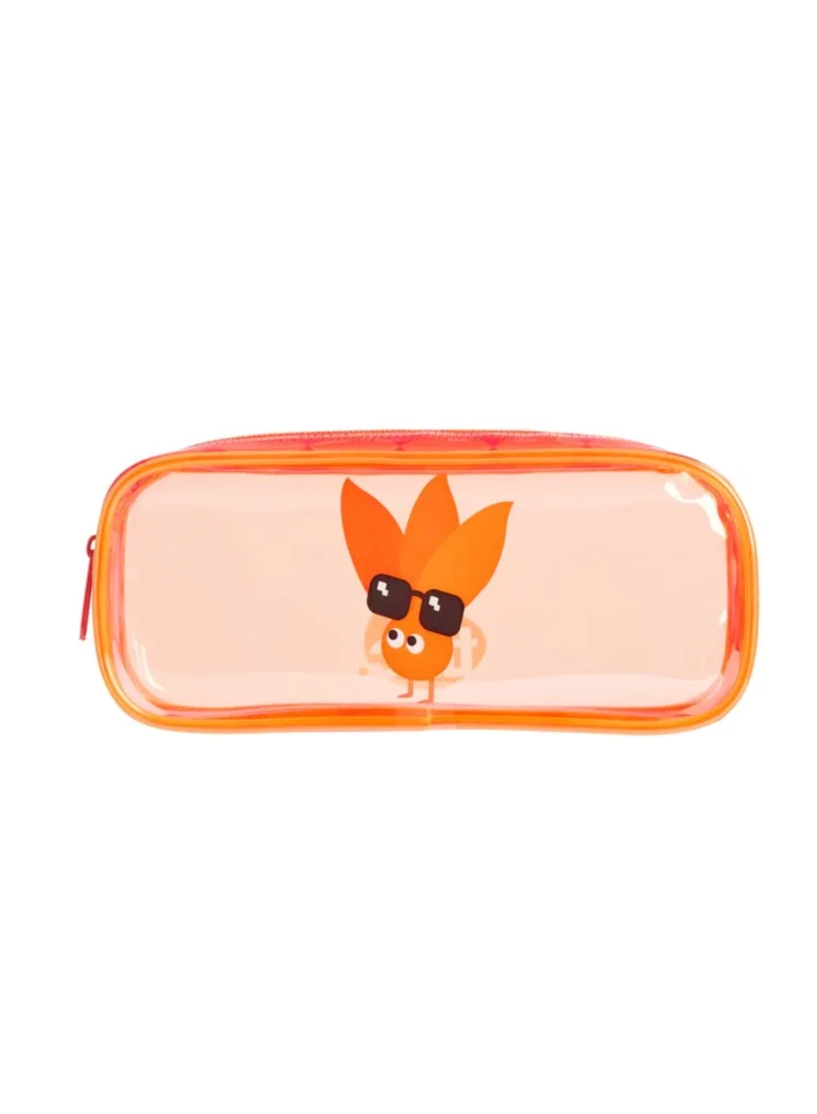 Tinc Orange Character Clear Pencil Case