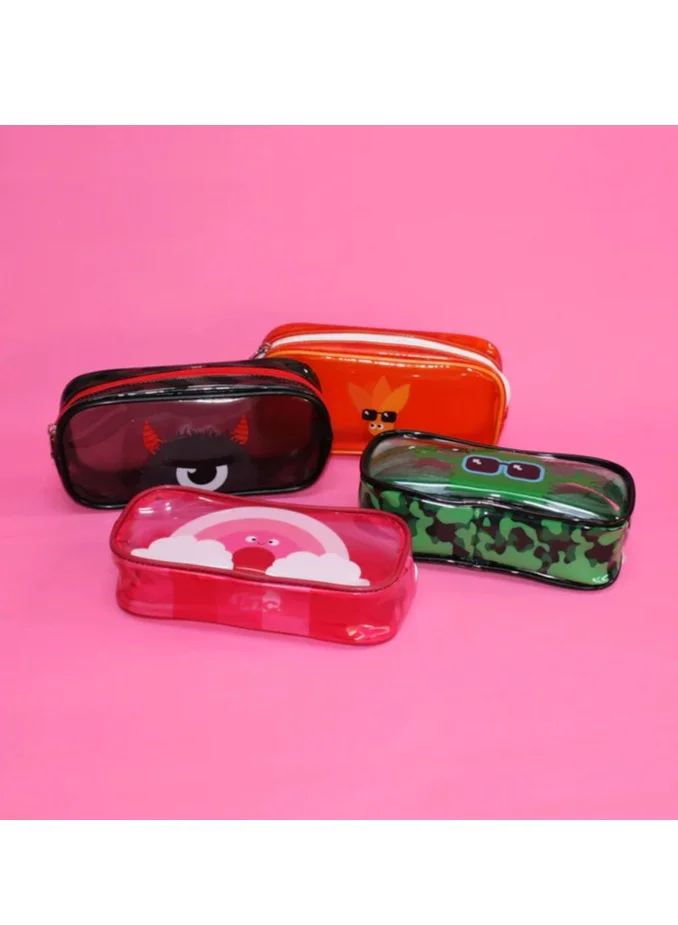 Tinc Orange Character Clear Pencil Case