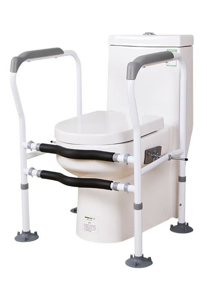 قضبان سلامة المراحيض، الارتفاع والعرض قابلة للتعديل، مناسبة لأي مرحاض، قضبان سلامة كبار السن - Image 1