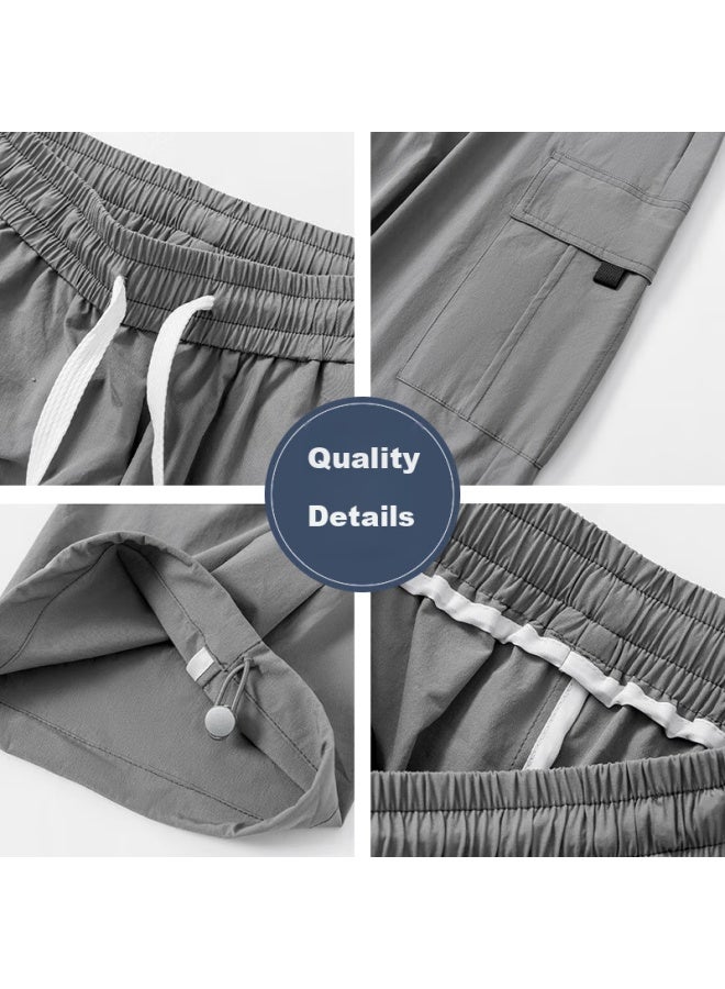 Eastern Camel Men's Hiking Pants, Autumn And Winter Fleece-lined Thick Warm Sports Outdoor Loose Water-repellent Casual Cargo Pants - Image 3