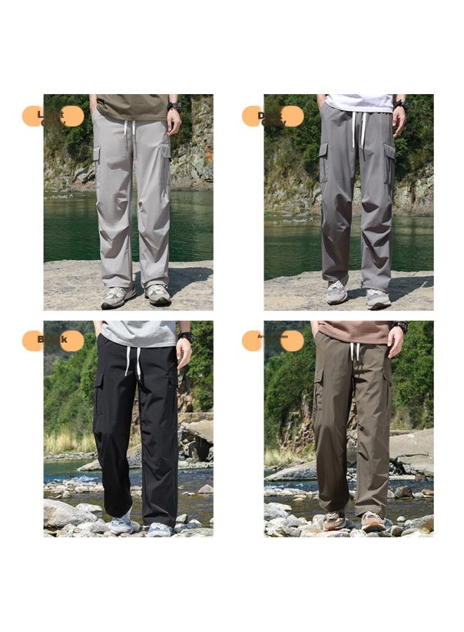 Eastern Camel Men's Hiking Pants, Autumn And Winter Fleece-lined Thick Warm Sports Outdoor Loose Water-repellent Casual Cargo Pants - Image 4