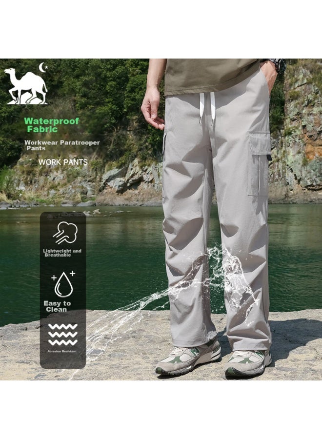 Eastern Camel Men's Hiking Pants, Autumn And Winter Fleece-lined Thick Warm Sports Outdoor Loose Water-repellent Casual Cargo Pants - Image 5