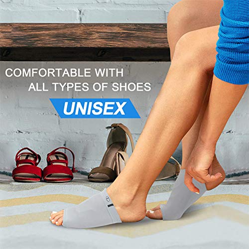 Ailaka 2 Pairs Compression Arch Support Sleeves, Cushioned Arch Support Braces Gel Pads for Flat Foot Pain Relief Plantar Fasciitis Heel Spurs (Shoe Size: Women’s 5-13/Men’s 3-11, Grey) - Image 5