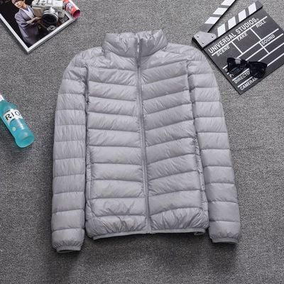 Generic Mens Lightweight Padded Jacket Winter 2023 Black Collar - Image 2