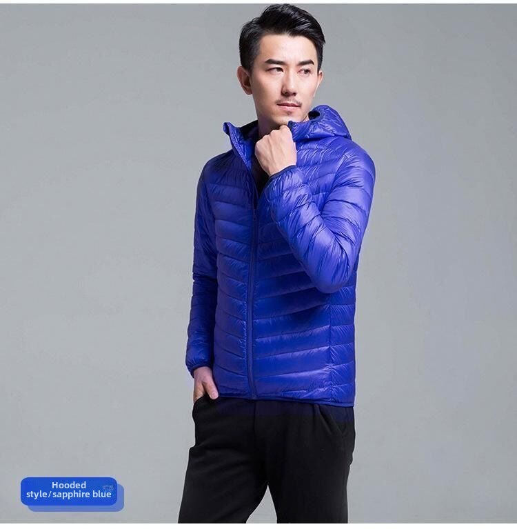 Generic Mens Lightweight Padded Jacket Winter 2023 Black Collar - Image 4