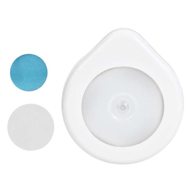 6 LED Motion Sensor Waterdrop Night Light Battery Powered Stick on Magnet Closet Wall Lamp - Image 1