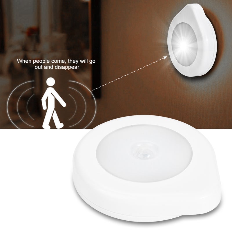 6 LED Motion Sensor Waterdrop Night Light Battery Powered Stick on Magnet Closet Wall Lamp - Image 4
